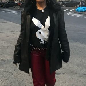 Vintage Fur Lined Leather Coat